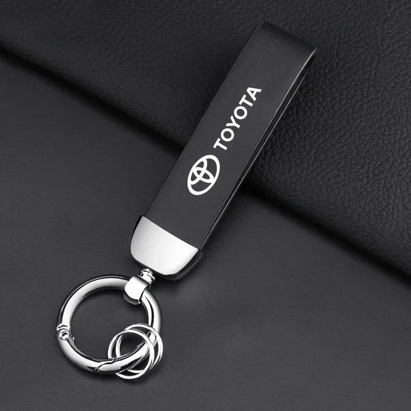 Car Braided Rope Keychain Keyring Key Holder Couple Gifts for Toyota Prado Aqua Hilux Camry Prius TRD Venza GR Yaris Accessories