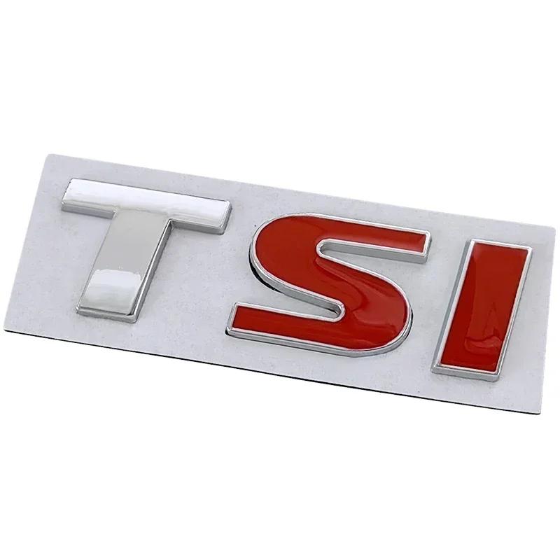 Metal TSI Car Body Side Emblem Rear Trunk Badge Sticker for Volkswagen VW Touareg Tiguan Polo Vento Golf Passat Jetta Sagitar