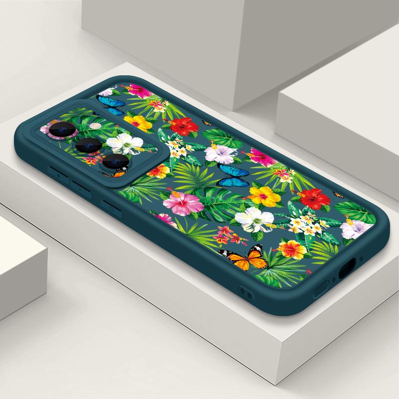 Чехол с цветочным узором для Samsung A57 A37 A17 A56 A36 A16 A55 A35 A15 A54 5G S21 FE S22 S23 S24 S25 Plus S26 Ultra Защитный чехол-бампер