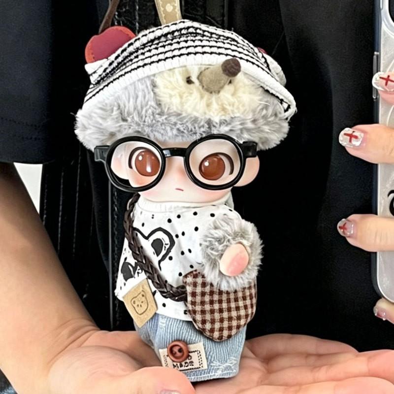 15cm Dimoo Secret Theater Club Outfit Set Hat Bear Top Pants Bag Glasses Collectible Figure