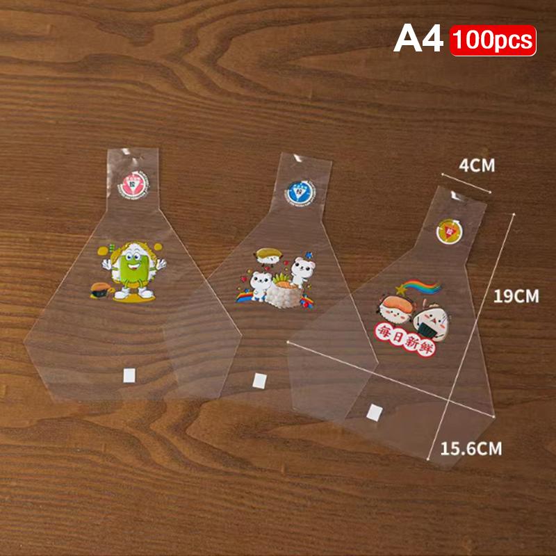 50/100 шт., симпатичные мультяшные треугольные рисовые шарики, упаковочная сумка, водоросли, онигири, суши, бэнто, форма для приготовления, аксессуары для бэнто, сумки для суши