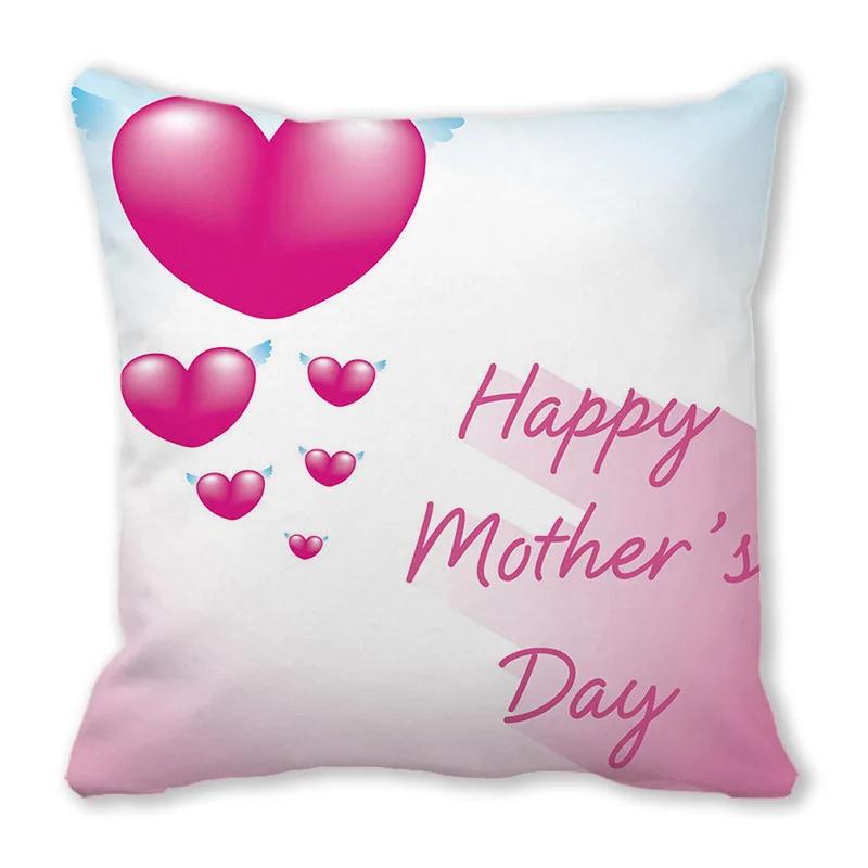 Love pattern cushion cover Happy Mothers Day Pillow Case Home Decorative Pillowcases Love Letter Throw Pillow cover xcm