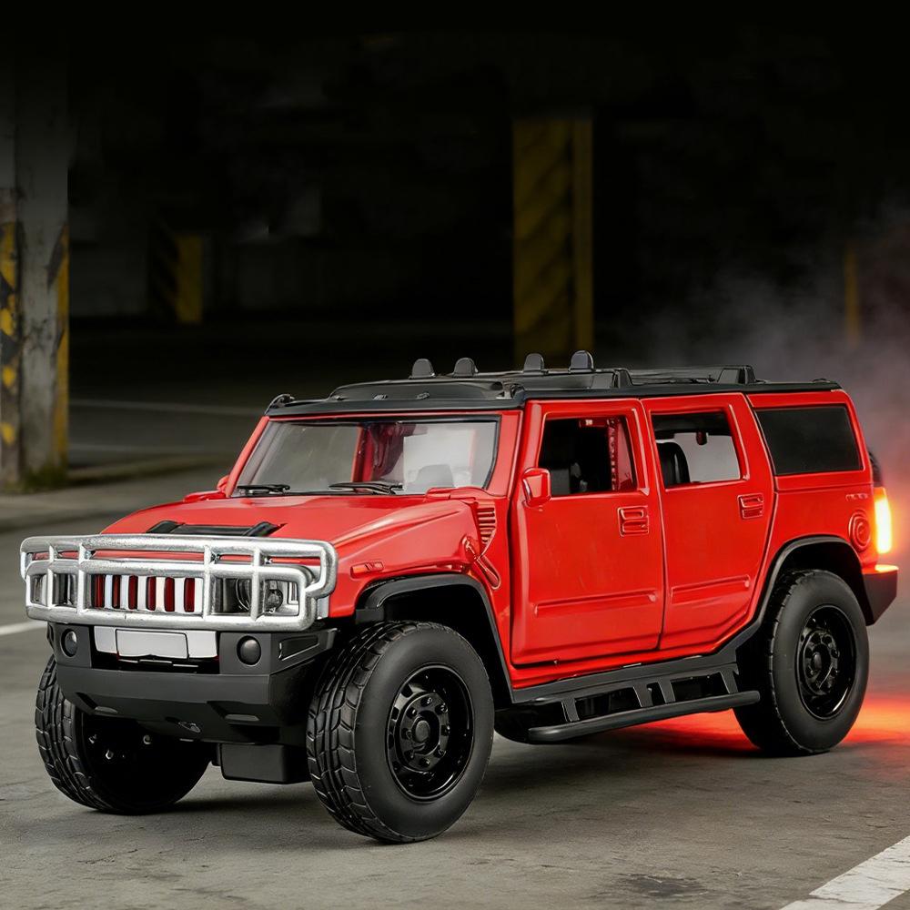 1/32 Hummer H2 Металлическая модель автомобиля Игрушка Литье под давлением Металлическое литье Звук и свет Машинки Игрушки Для детей Транспортное средство