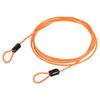 M METERXITY Safety Cable Plastic Coated Steel Locking Rope for Outdoor Bicycle Travel (2.5mmx1.5m Orange)