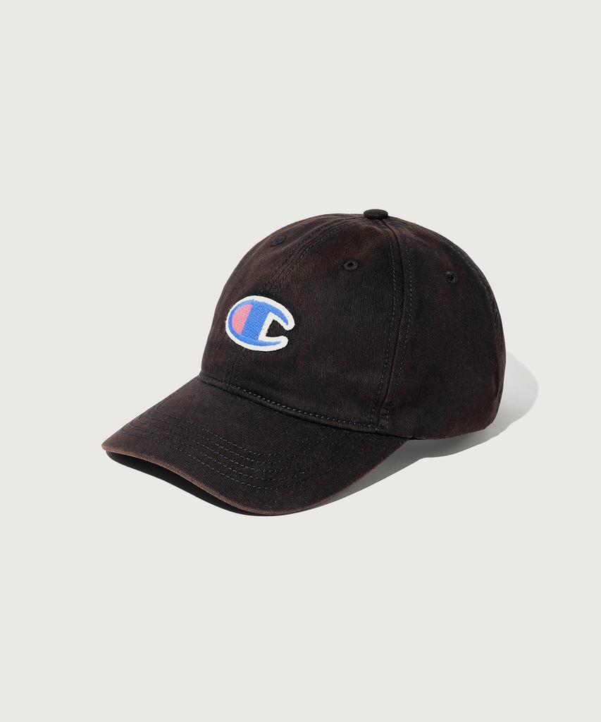 Champion Черная washed бейсболка с большим логотипом C
