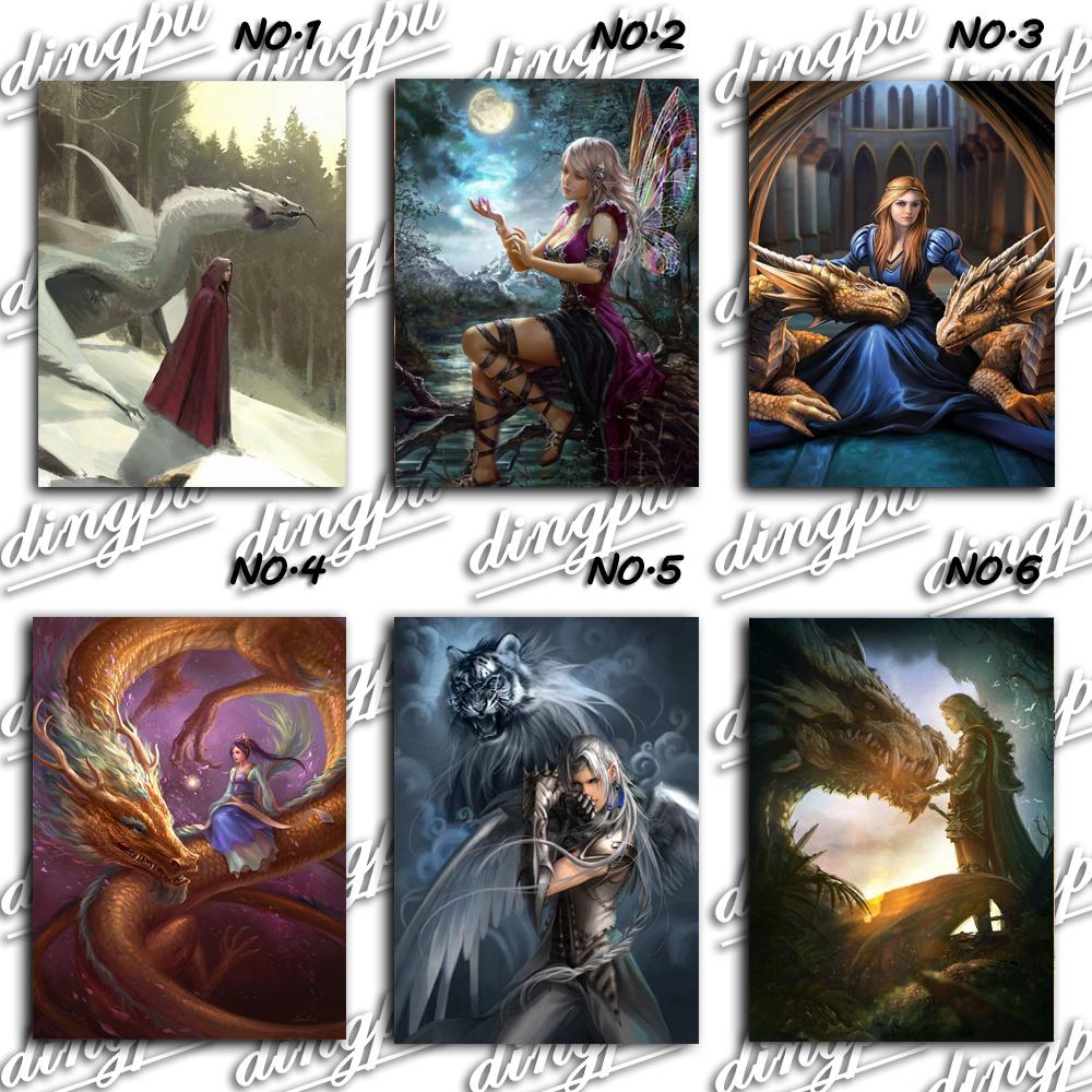 5D DIY Алмазная картина Полный круглый Алмазная вышивка Мозаика Алмазный горный хрусталь Картинки Украшения для дома