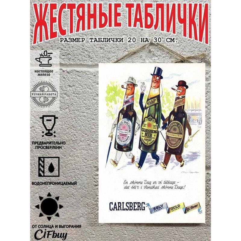 Металлическая пивная вывеска Декор Бар Гараж Настенное искусство 20x30см