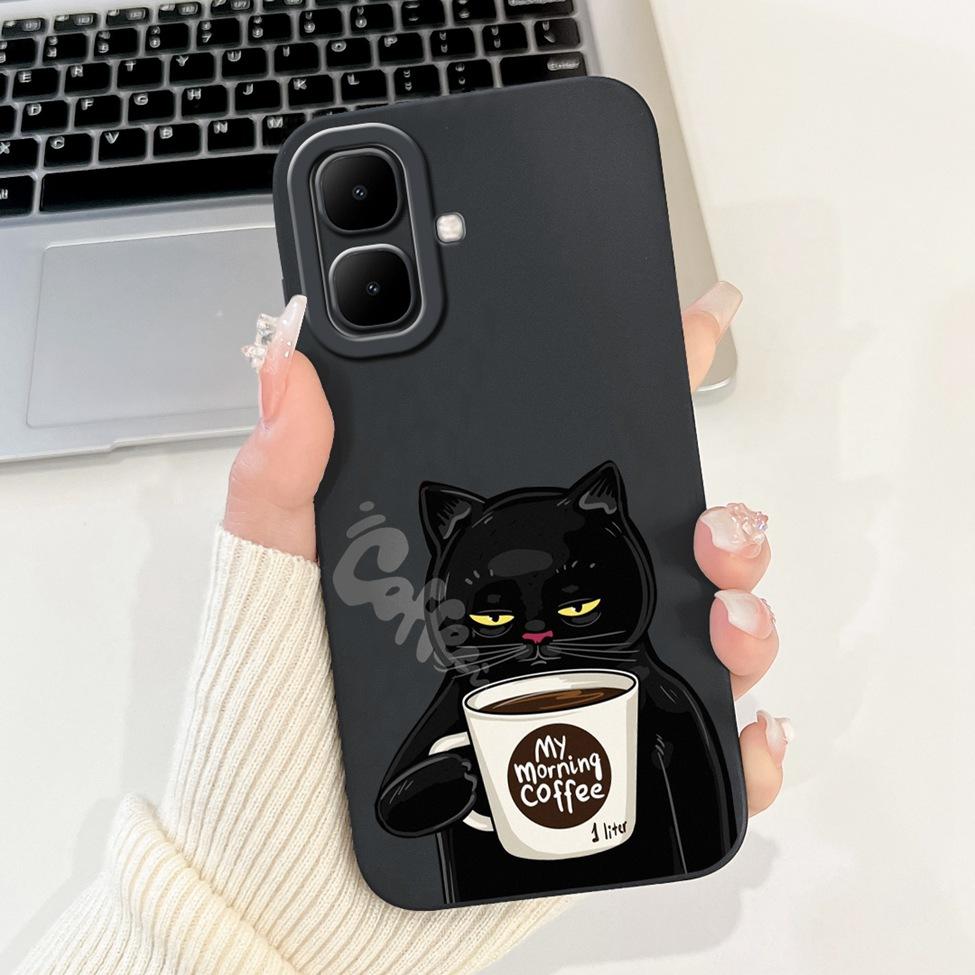 For Tecno Pop 10 4G Cover Case Silicone Cute Cartoon Fashion Flowers Love Shockproof Cover For Techno Pop 10 Phone Case Bumper