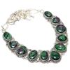 Ruby Zoisite Gemstone Handmade Ethnic 925 Silver Necklace 18" JCN360-105