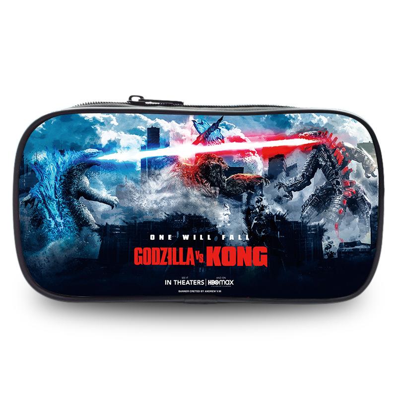 Godzilla Wars King Kong Pencil Case Stationery Case Pencil Case Student Office Pencil Bag Student Pencil Bag Stationery Storage Bag