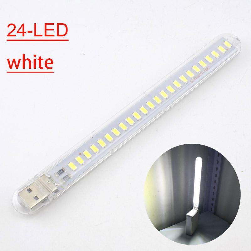 Portable Mini 3/8/24 LED 5V USB DC Warm White Lamp Book Reading Flashlight Night Light Lighting for Computer