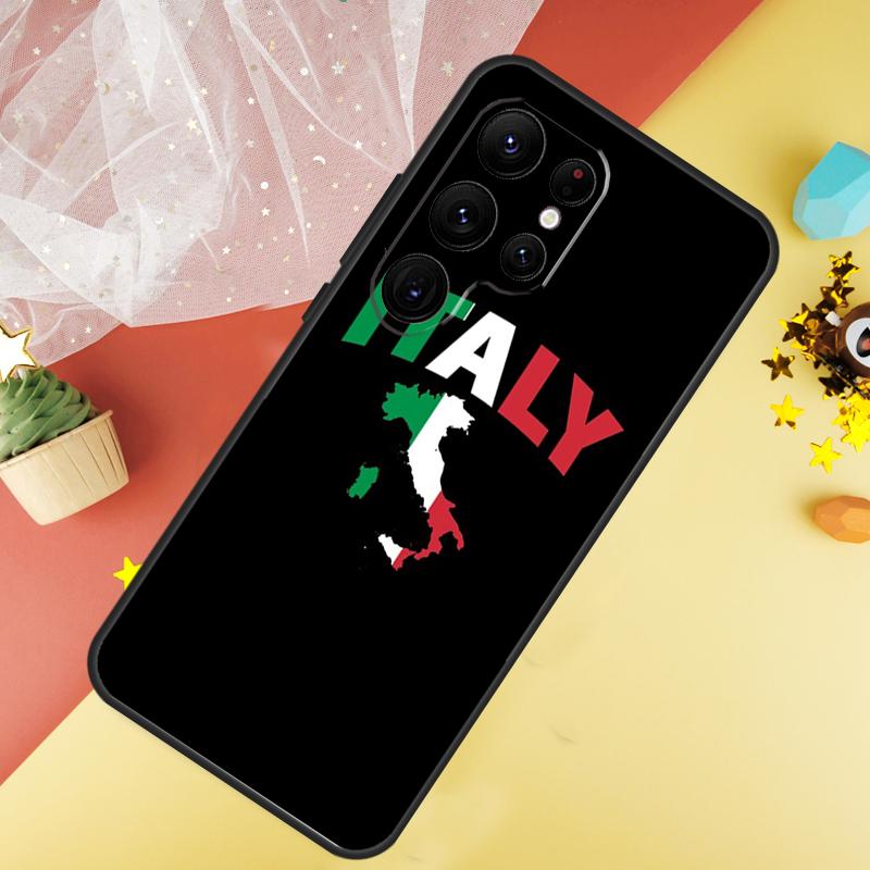 Italy Flag Phone Case For Samsung Galaxy S25 Ultra S23 FE S21 S20 S22 S24 Ultra S9 S10 Plus Cover Coque