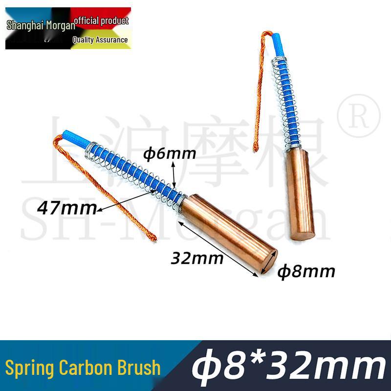 Cylindrical Clutch Carbon Brush Copper Round Screw Rod 6x38 8x30/40