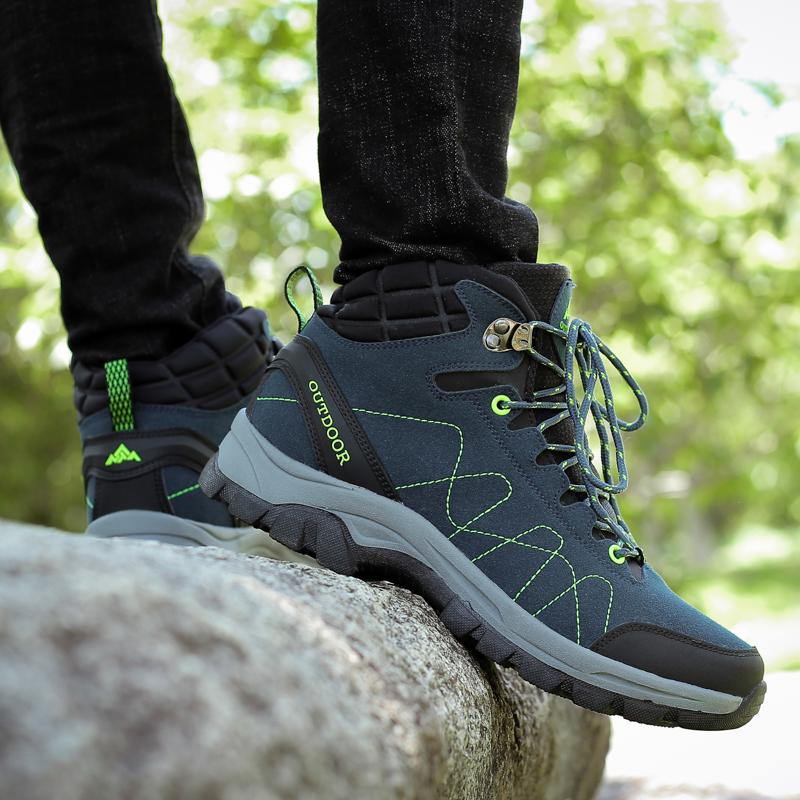 36-46 Пара Модные Плюс Бархатные Теплые Высокие Ботинки Из Хлопка Зимние Ботинки Обувь Для Похода На Открытом Воздухе