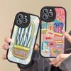 Чехол для телефона с рыбой-сардиной для iPhone 16 15 14 13 12 11 Pro Max Plus Кожаный мягкий чехол