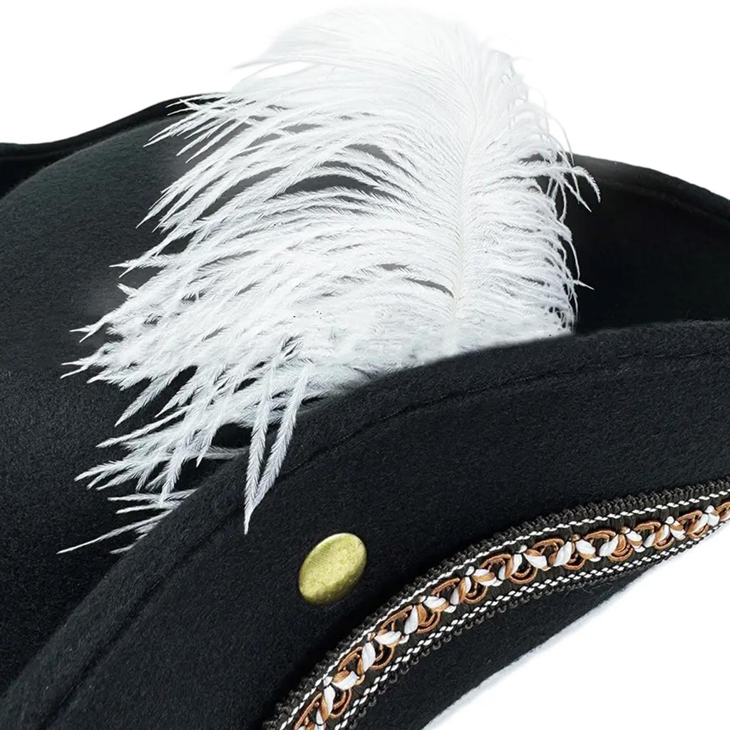 Fancywork Feather Pirate Caps for Halloween Parties and Pretend Adventures Perfect for Halloween Dress Up & Play