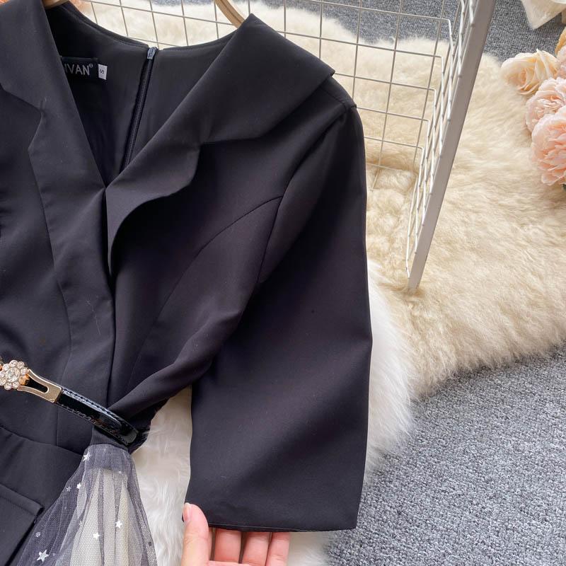 Новый сетчатый дизайн, тонкое платье феи длиной до талии, женское платье феи первой любви