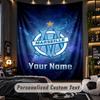 TapestryOlympique Marseille FC Custom Name Text Personalized Wall Hanging Tapestry Home Wall Decor