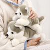 Adorable Plush Husky Dog Pillow Toy Soft Stuffed Animal Gift For Kids And Adults