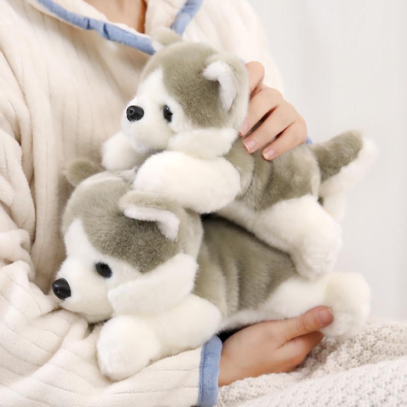 Adorable Plush Husky Dog Pillow Toy Soft Stuffed Animal Gift For Kids And Adults