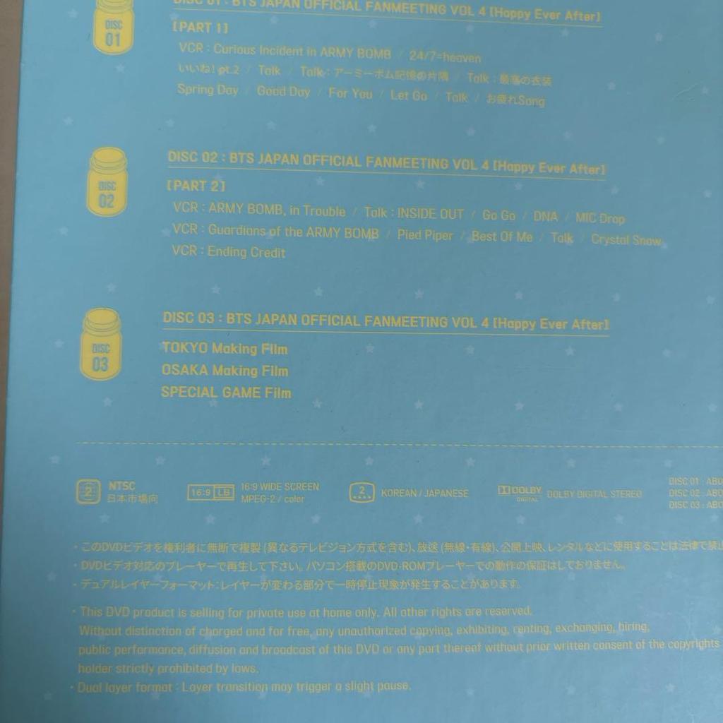 [USED] BTS Happy Ever After Fan Meeting 2018 DVD