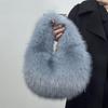 Autumn and Winter Plush Shoulder Handbag Crescent Bag Fashionable Armpit Bag Cute Ladies Wallet