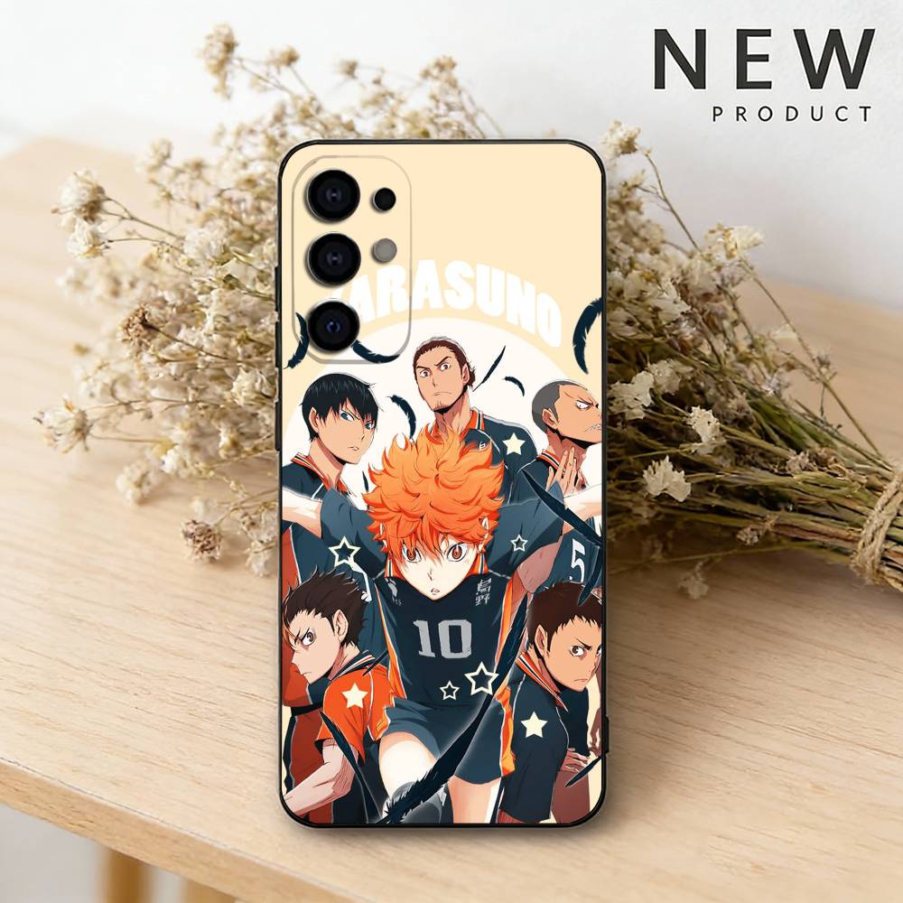 Аниме H-haikyuu обои Чехол для телефона Для Samsung S26,25,24,21,22,23,30,20,Ultra,Plus,Fe,Lite Черный Мягкий Чехол