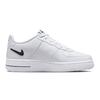 Nike Air Force 1 Низкие Вырезанный Swoosh Белый Черный GS DR7889-100