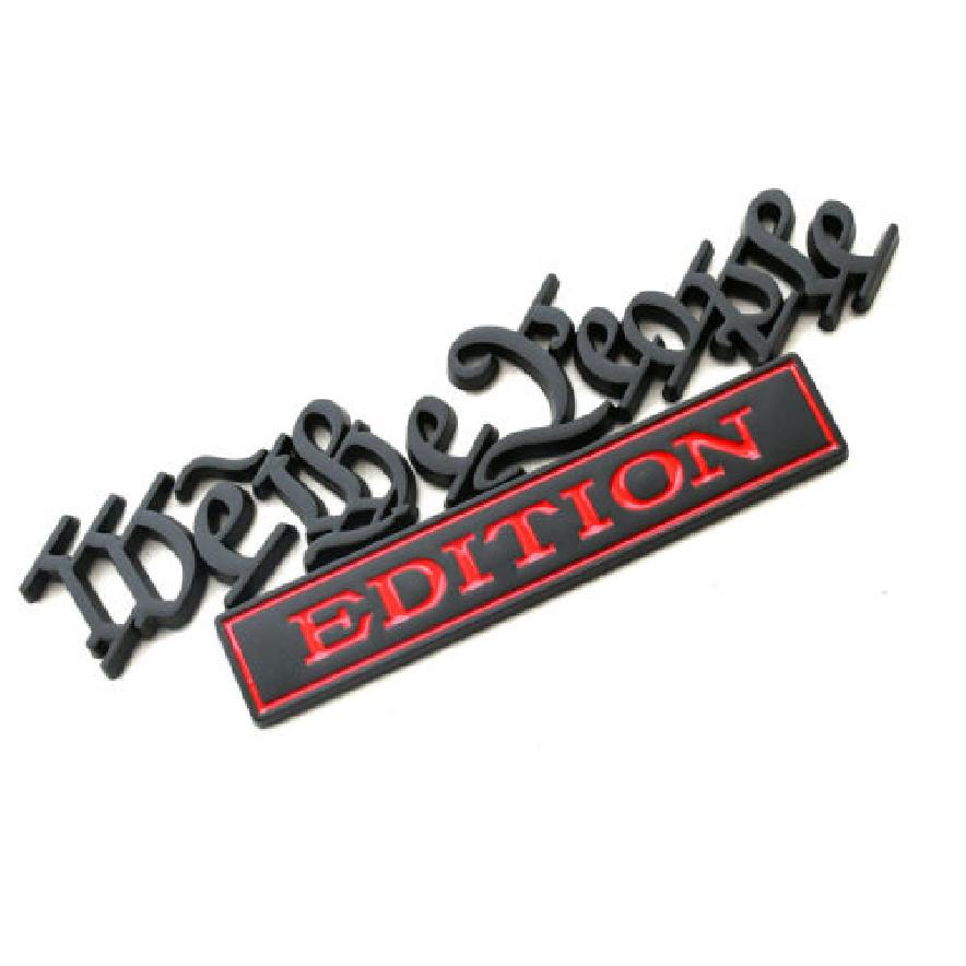 1pc We the Prople Edition Decals Car Sticker 3D Raised Letters Emblem Black Red