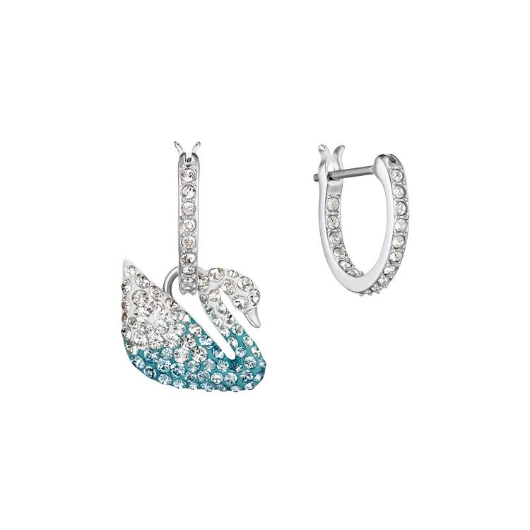 Swarovski Серьги из искусственного хрусталя женские синие