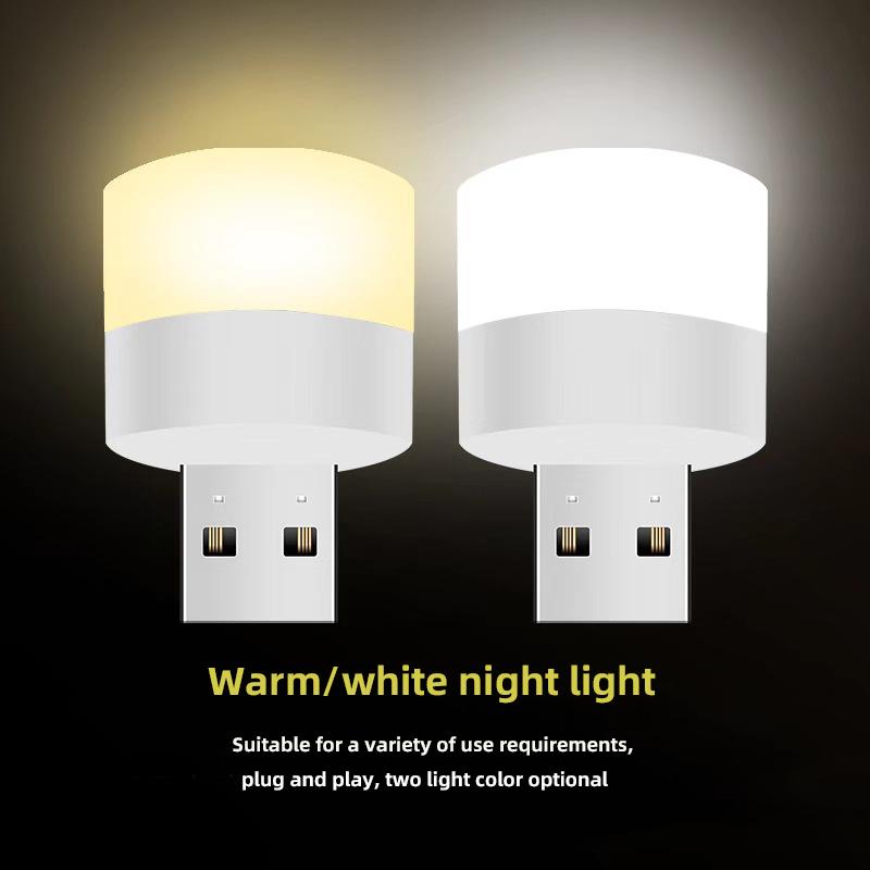 Car USB Night Light Low Power Mini LED Plug-in Rechargeable Lamp Auto Interior Reading Camping Emergency Lighting Accessories