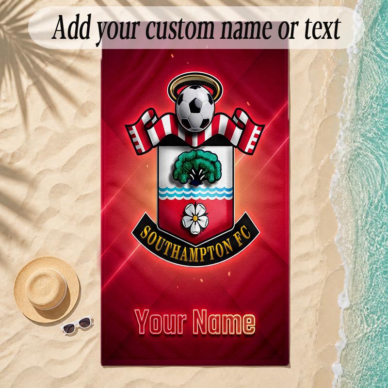 Beach TowelSouthampton FC Custom Name Text Personalized Soft Towel for Beach Pool Indoor Home Decor Gift