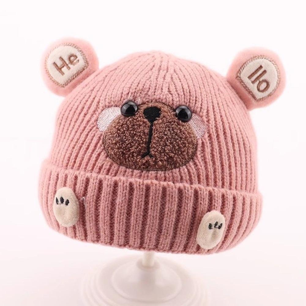 Soft Knit Baby Hat Plush Knitted Hat Cute Pullover Hat Cold Weather