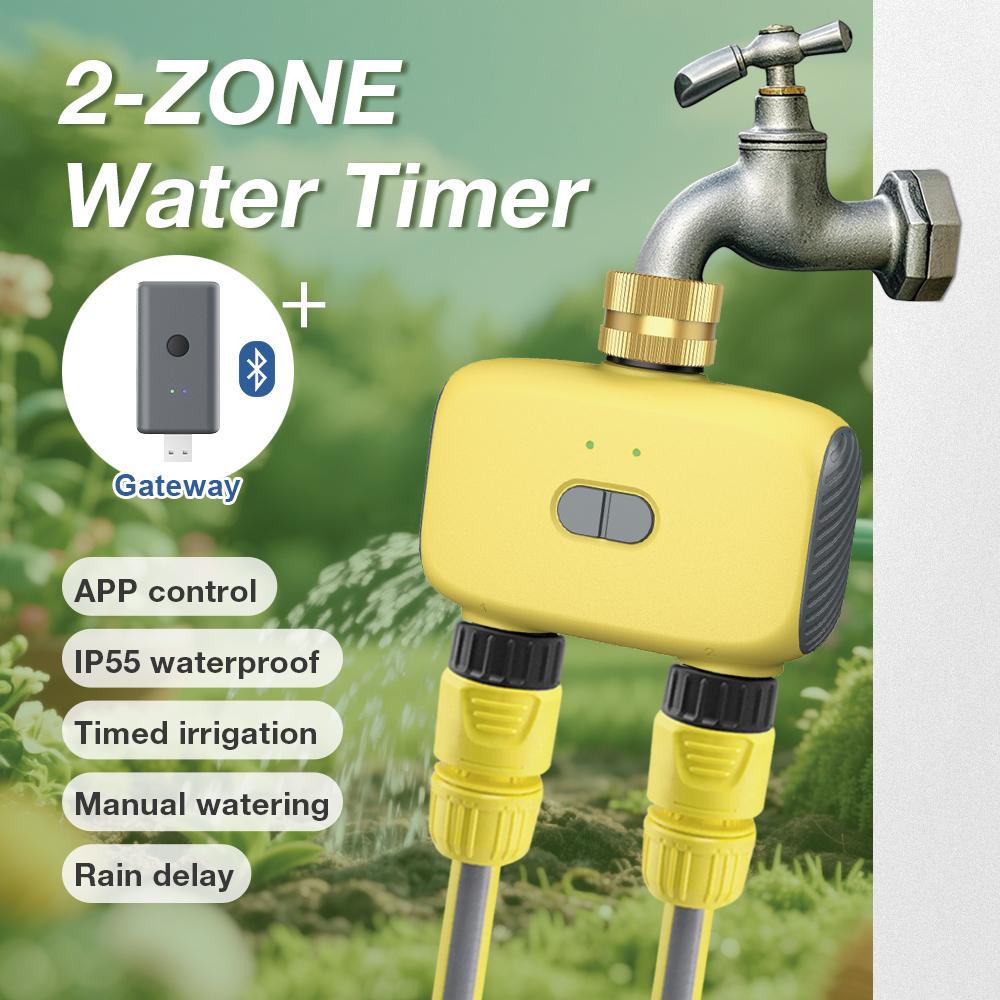1/2 Zone Bluetooth Smart Water Timer Zigbee APP Control Irrigation System Watering Device Automatic Timing Programmer for Garden