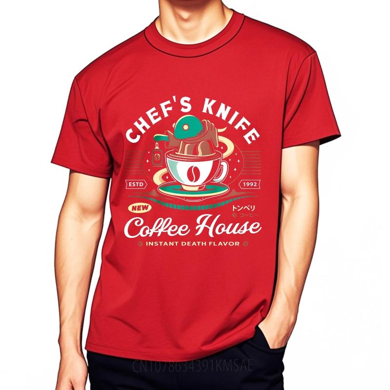 Cool Unisex Summer T Shirt Chefs Knife Coffee House Instant Death Flavor Short Sleeve Rock Oneck Women Tees Cotton Top Tees