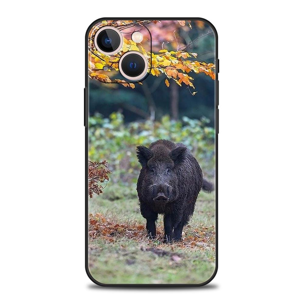 Чехол для телефона с изображением дикого кабана для iPhone 16e 15 14 13 12 11 Pro Max XS X XR SE 7 8 Plus Чехол iPhone 16 Мягкий чехол из ТПУ