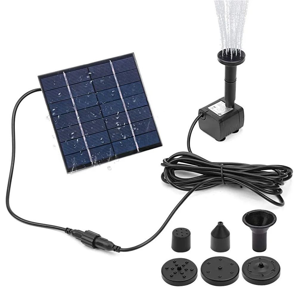 Mini Solar Fountain Pump DC Brushless Solar Water Fountain Solar Panel Water Pump Indoor