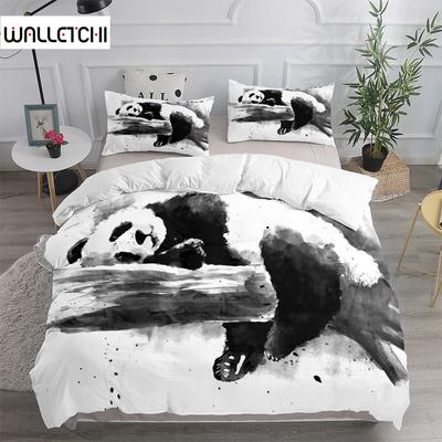 Комплект постельного белья Ink Splash Giant Panda King Queen Double Full Twin Single Size