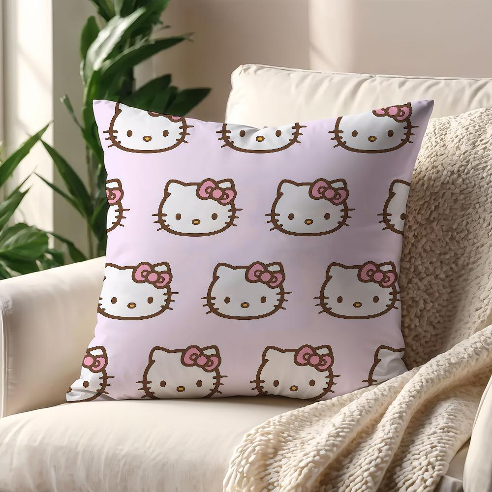 Kawaii HHello KKittyY Pink cushion cover For Pillow Printing Sofa Decoration HomeCar Room Coffee Shop Office NordicSimplicity