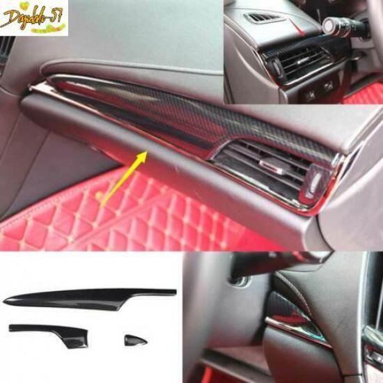 Carbon Fiber Central Console Dashboard Strip Trim Fit For Cadillac ATS 2013-