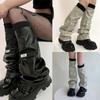 Womens PU Leathers Leg Warmers Long Leg Sleeve Socks Warm Adult Girls Boot Socks Party Casual Streetwear