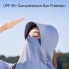 Солнцезащитная шляпа Ледяная шелковая охлаждающая ткань UPF50+ Полное покрытие лица и шеи Шляпа для защиты от солнца Дышащие отверстия Тонкий головной убор для езды на велосипеде