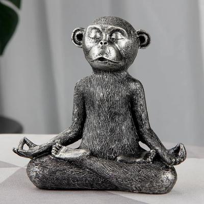 Статуэтка из смолы Дзен Йога Обезьяна Сад Статуя Украшения для сада Скульптура для улицы Домашний декор Украшения для помещений Декор для комнаты