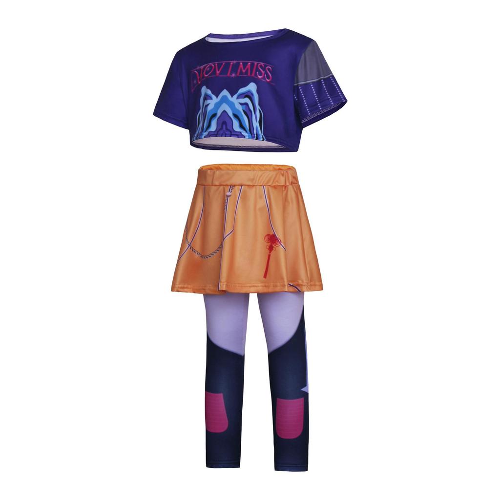 Костюм для косплея K-POP группы девушек-охотниц на демонов на Хэллоуин - Мила, Зои, Люми Аниме-наряд