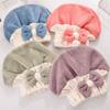 Hair Absorbent Hat Soft Thicken No Shedding Bowknot Dry Hair Breathable Double