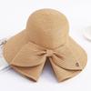Bow Organza Hat Elegant Style Sun Hat Summer Foldable Beach Hats Suitable for Travel Vacation
