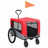 VidaXL 2-in-1 Bike Trailer/Stroller for Dog Red and Grey