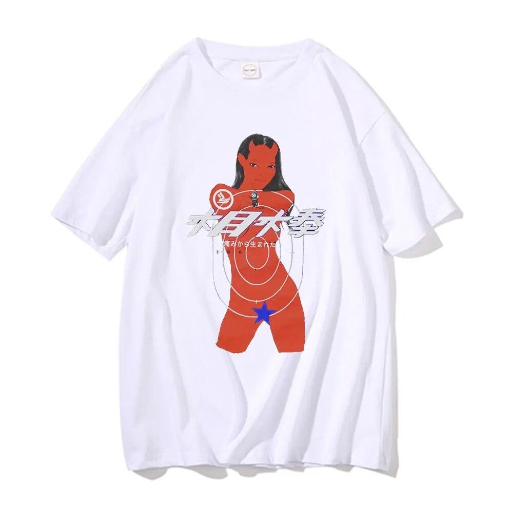 2022 New Ian Connor Sicko Born From Pain Devil Girl Tshirt Unisex Women Funny Hip Hop T-shirt Unisex Loose Tee Woman Retro T Shirts