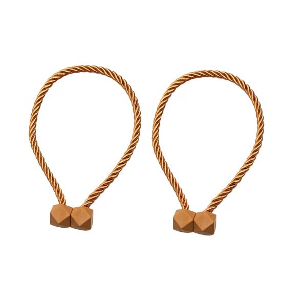 1 Pair Magnetic Curtain Tiebacks, Twisted Rope Curtain Holdbacks, Simple Decorative Draperies Holders for Bedroom Living Room Kitchen