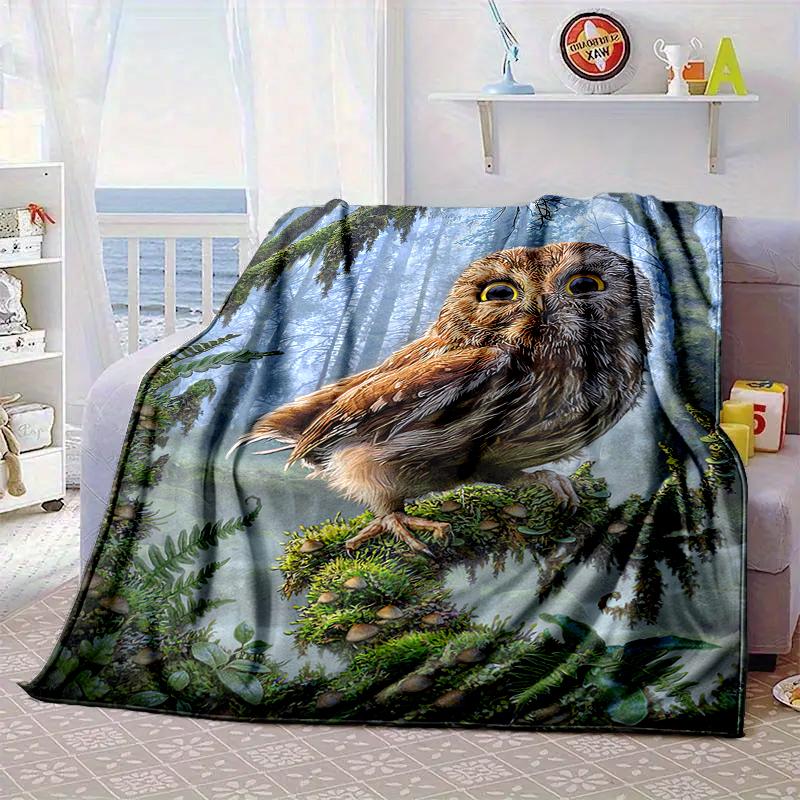 Mystical Forest Owl Blanket Flannel Blanket Throw Blanket Sofa Cover Blanket Soft Premium Blanket Picnic Blanket Tv Blanket Gifts